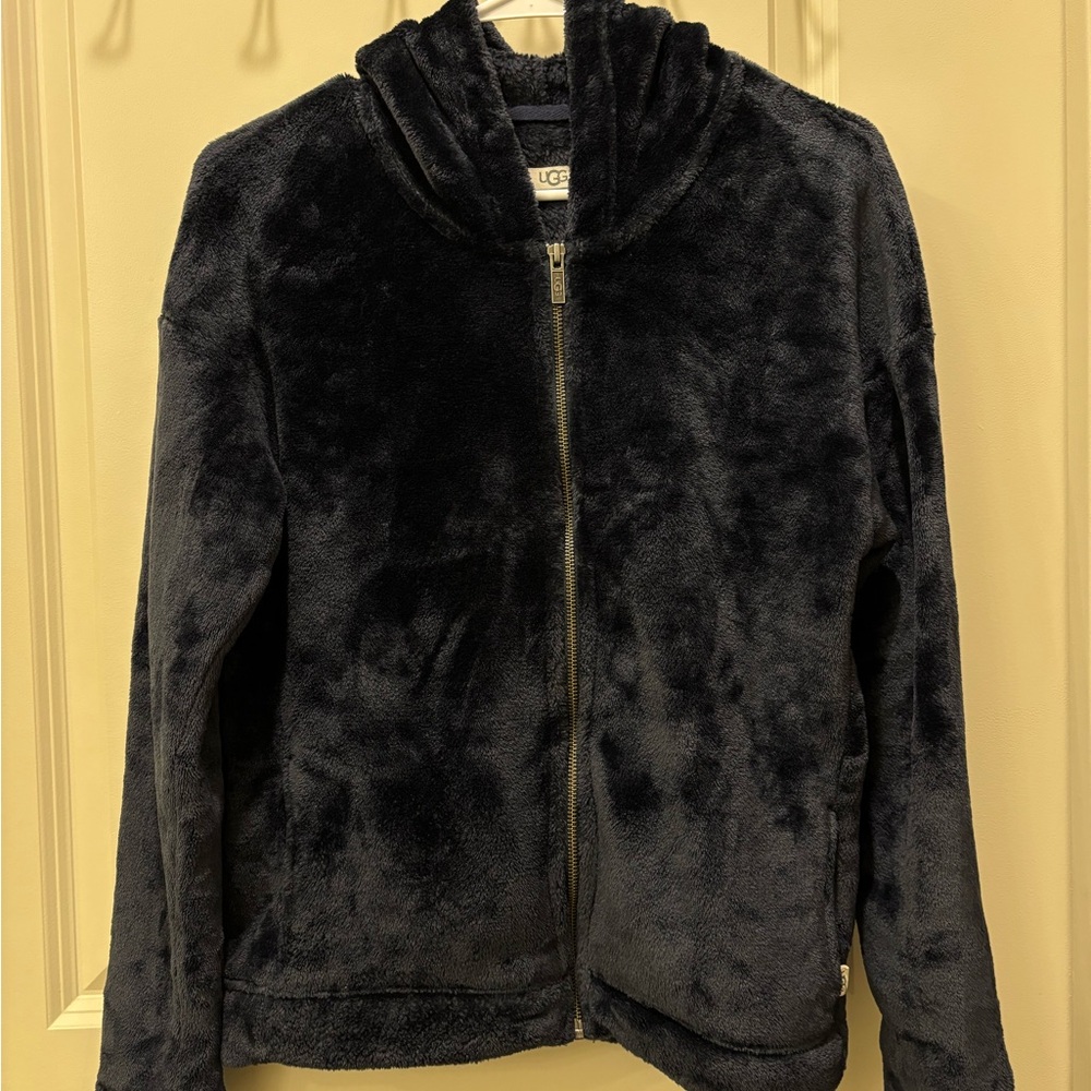 UGG Midnight Blue/Black Plush Hoodie